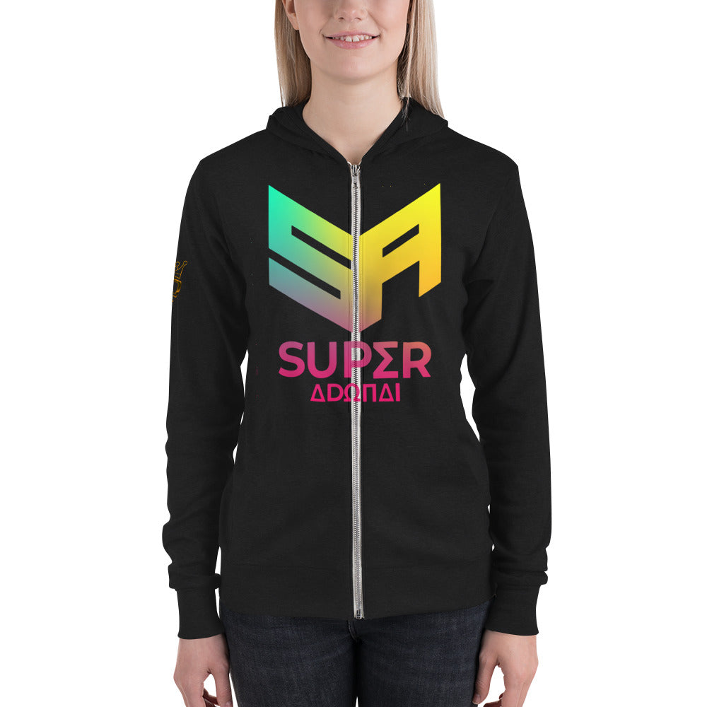 Superadonai SA Logo Unisex zip hoodie