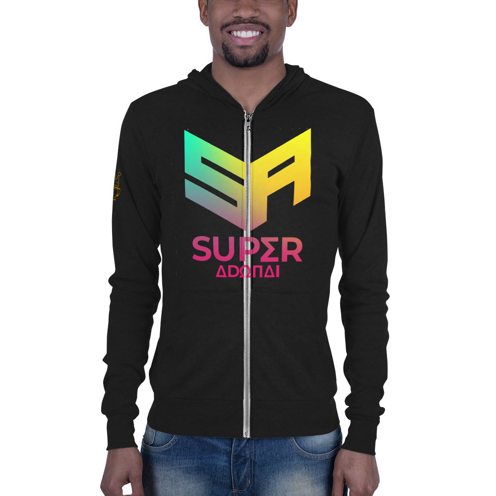 Superadonai SA Logo Unisex zip hoodie