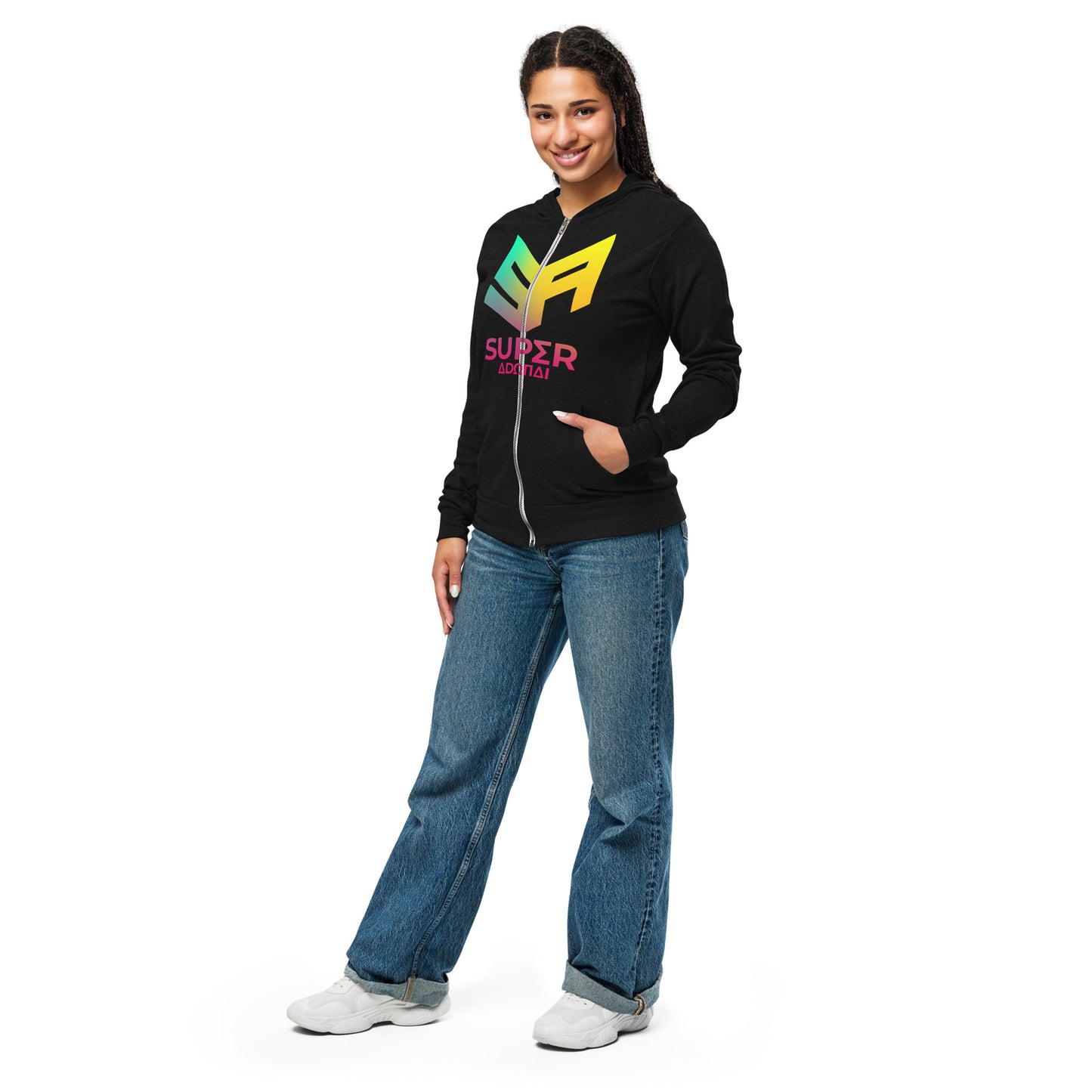 Superadonai SA Logo Unisex zip hoodie