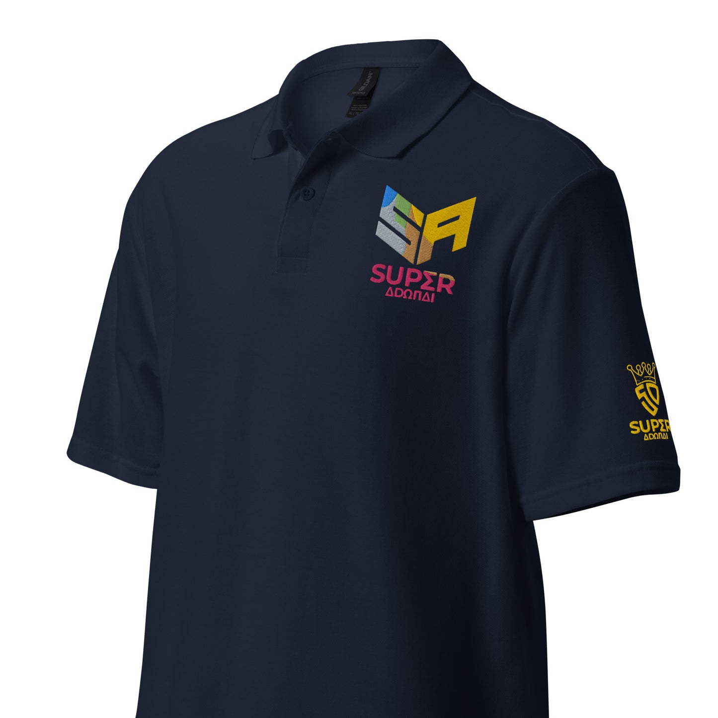 Superadonai SA Logo unisex pique polo shirt