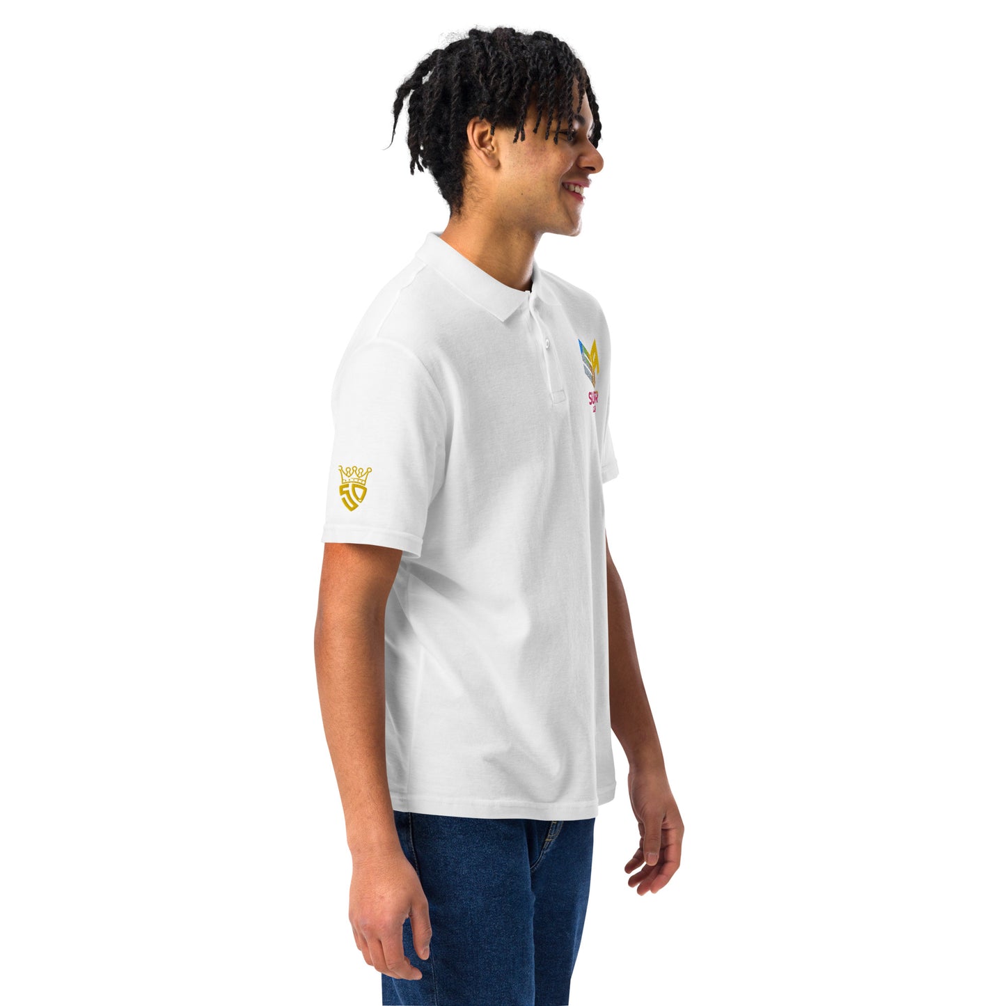 Superadonai SA Logo unisex pique polo shirt